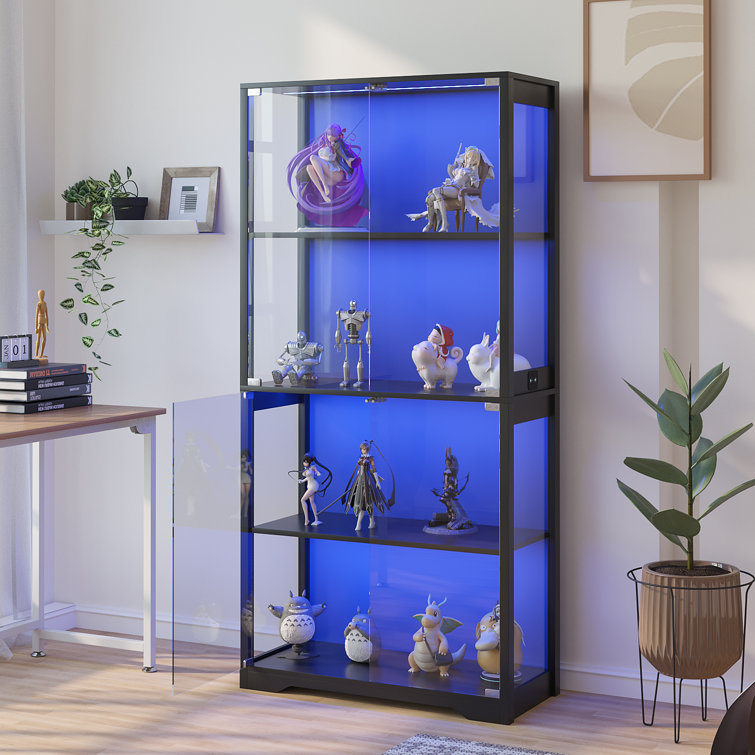 Wrought Studio Modern 4layer Display With Glass Doors And Led